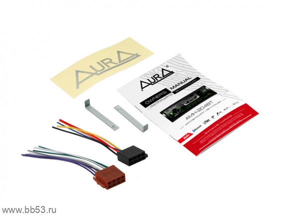 AURA AMH-204BT [12-24V/без CD/BT/mp3/USB/SD/EQ/1 RCA sub control/зеленая подсветка/несъемная панель]