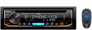 JVC KD-T902BT DSP [BT/mp3/FLAC/USB 1.5A/13EQ/3 RCA sub control/пульт/микрофон]
