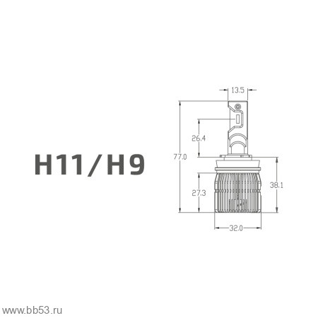 H11/H9 MTF Light CYBER LIGHT PRO CANBUS комплект светодиодных ламп 6000K/12V/65W/6500Lm/2шт.