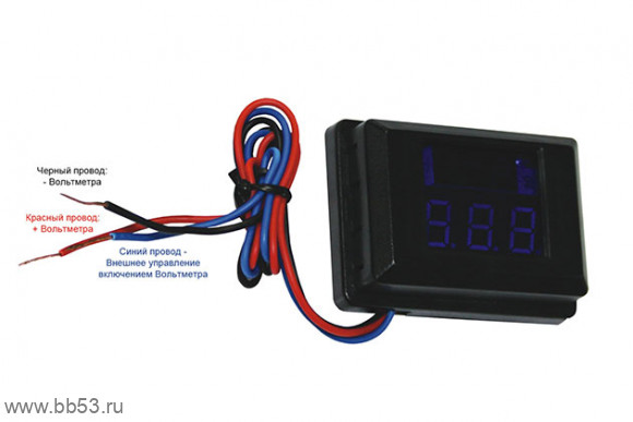 Ural DB Voltmeter [вольтметр автомобильный с управляющим проводом/3 символа/белый]