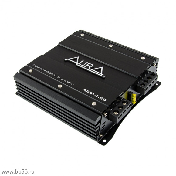 AURA AMP-2.60 [RMS: 2x60W 1x150W (4 Ом) 2x90W (2 Ом)/регулир. high,low-pass фильтры]