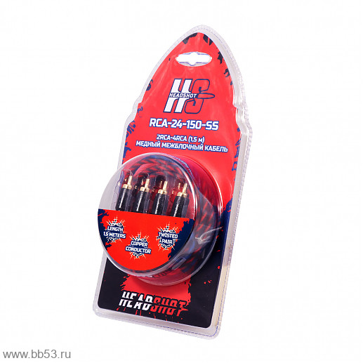 Kicx Headshot RCA-24-150-SS [1.5м./2-х канальный/витая пара/медный/межблочный кабель]