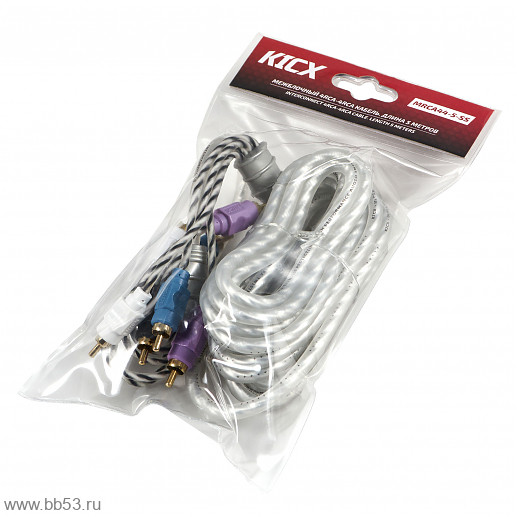 Kicx MRCA44-5-SS [5м./4-х канальный/витая пара/омедненный/межблочный кабель с угловыми коннекторами]