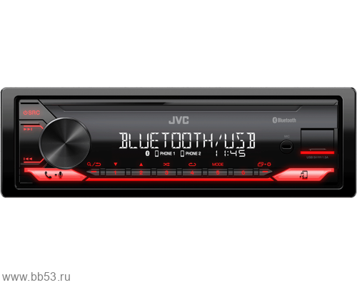 JVC KD-X182BT [без CD/mp3/BT/USB/FLAC/15EQ/1 RCA sub control]