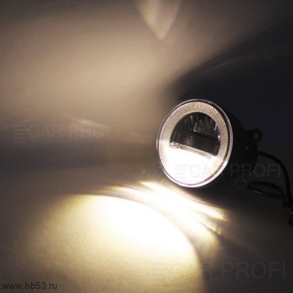 Фары противотуманные CP LED FOG M702 ПТФ 15W+ДХО 10W [4000 lm./аллюм. корпус черные 2 шт.+ крепеж/R]