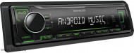 Kenwood KMM-104GY [без CD/mp3/front USB/AUX/EQ/1 RCA/зеленая подсветка/съемная панель]