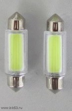 Лампа светодиодная 11-39 (SV8,5) COB диод, стеклянная колба,салонная, 12v Лампа светодиодная 11-39 (SV8,5) COB диод, стеклянная колба,салонная, 12v