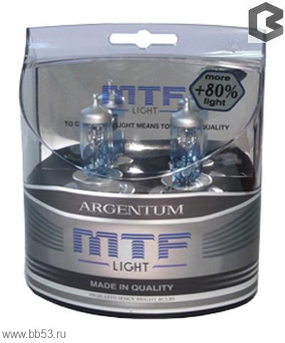 H11 MTF Light Argentum + 80% 4000K [EUROBOX 2 шт. 55W 1300Lm PGJ19-2]