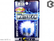 Автолампа W5w (W2.1*9.5d) 12V Koito P8813Z 3900K ярко белый цвет блистер 2шт
