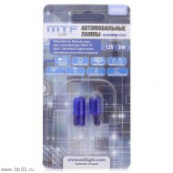 Автолампа W5w (W2.1*9.5d) 12V MTF 4000K ярко белый цвет блистер 2шт