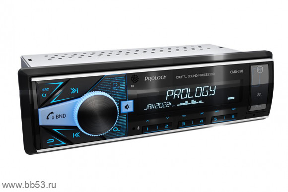 Prology CMD-320 DSP [без CD/BT/mp3/USB/SD/EQ/3 RCA sub control/пульт/ПРОЦЕССОР]