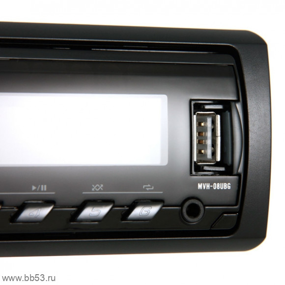 Pioneer MVH-08UBG [без CD/mp3/front USB/front AUX in/EQ/1 RCA/зеленая подсветка]