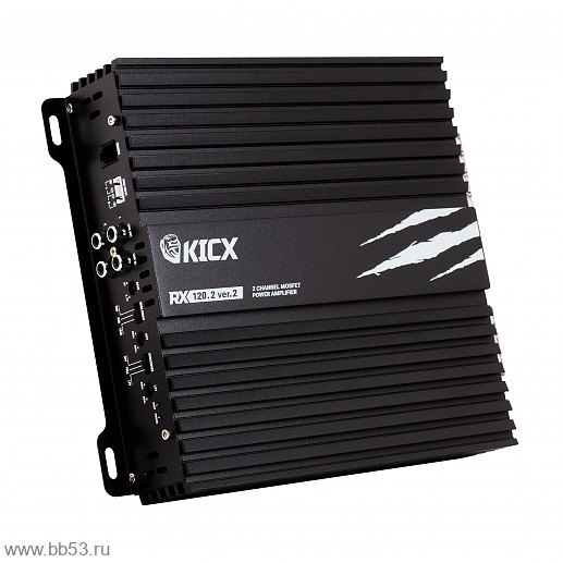 Kicx RX 120.2 ver.2 [RMS: 2x120W (4 Ом) 2x180W (2 Ом)/регулир. high,low-pass фильтры]