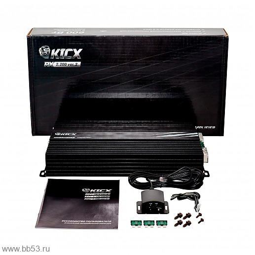 Kicx RX 200.2 [RMS: 2x200W (4 Ом) 2x300W (2 Ом)/регулир. high,low-pass фильтры]