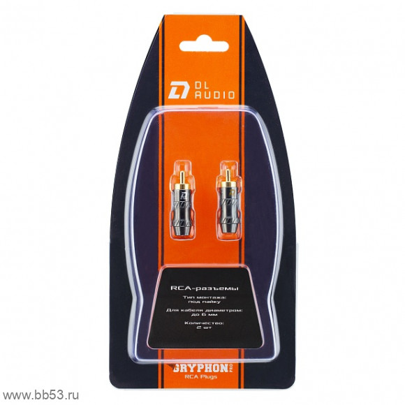 DL Audio Gryphon Pro RCA Plugs [прямой никелированн. латунь RCA коннектор /2 шт.]