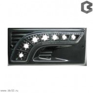 ВАЗ 2110-15 Решетка ПТФ светодиодная ДХО LD-345 (LED, черная) 2шт.
