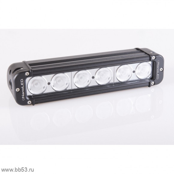 Балка светодиодная NANOLED БЕЛЫЙ широкий луч 6x10W CREE X-ML 60W 7200Lm 276*64,5*92мм [1 шт., 9-70V]
