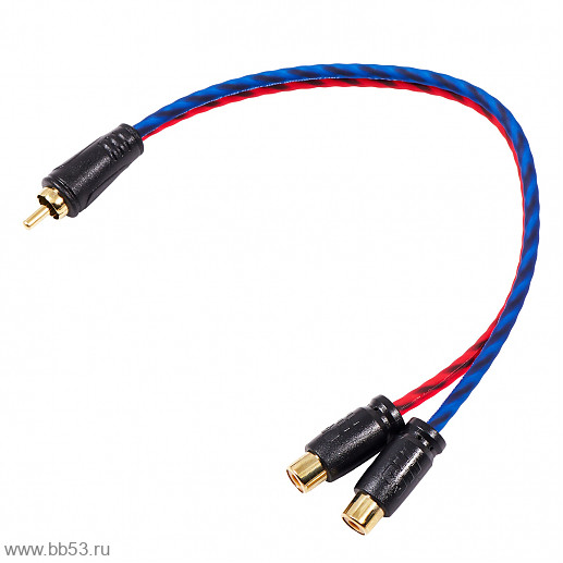 Kicx Headshot RCY-2F1M-SS [2 гнезда - 1 штекер/бескислородная медь/витая пара/RCA/25 см.]