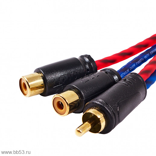 Kicx Headshot RCY-2F1M-SS [2 гнезда - 1 штекер/бескислородная медь/витая пара/RCA/25 см.]