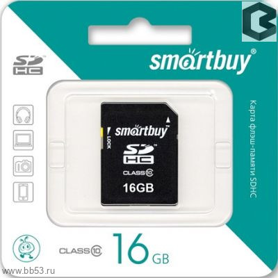 SmartBuy 16Gb [Micro SDHC-карта с адаптером класс 10]