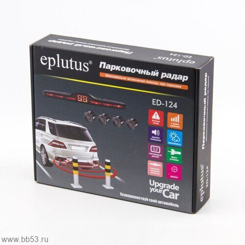 Eplutus ED-134 Silver [4 серебристых датчика/цветной дисплей с бипером и расстоянием]