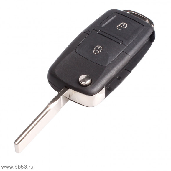 Корпус смарт ключа VW выкидной 2 кнопки лезвие HU66 [V001]