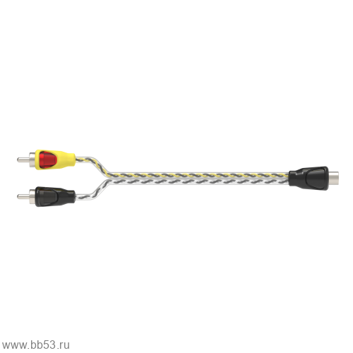 SWAT SIE-2M [1 гнездо - 2 штекера/медь/экран/разветвитель RCA]