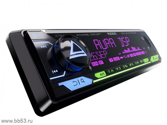 AURA INDIGO-679 DSP MkII [без CD/BT/mp3/USB/SD/EQ/4 RCA sub control/пульт/8 канальный ПРОЦЕССОР]