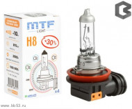 H8 MTF Light LongLife x4 + 30% 3000K [BOX 1 шт. 35W 870Lm PGJ19-1]