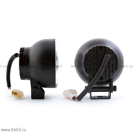 Фары противотуманные MTF Light Ф90мм FLR90 [5.9w/СТГ алюм. корпус черные с защитой и креплен. 2 шт.]