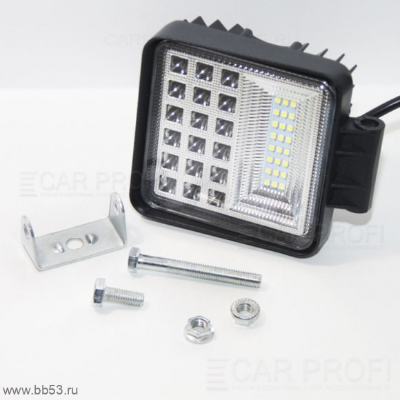 Прожектор светодиодный CP-126 Spot направленный 42x3W 3030 126W 4620Lm 107*107*57 мм [1 шт., 10-30V]