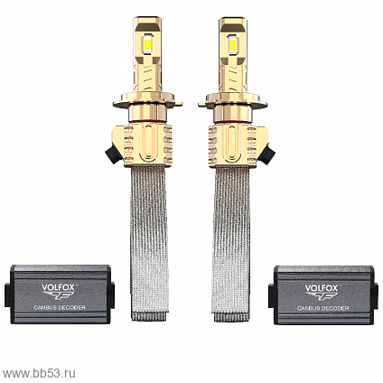 H4 VOLFOX DIAMOND PRO комплект светодиодных ламп чипы Lumileds ZES 5000Lm/4300K/12-30V/50Вт/CANBUS H4 VOLFOX DIAMOND PRO комплект светодиодных ламп чипы Lumileds ZES 5000Lm/4300K/12-30V/50Вт/CANBUS