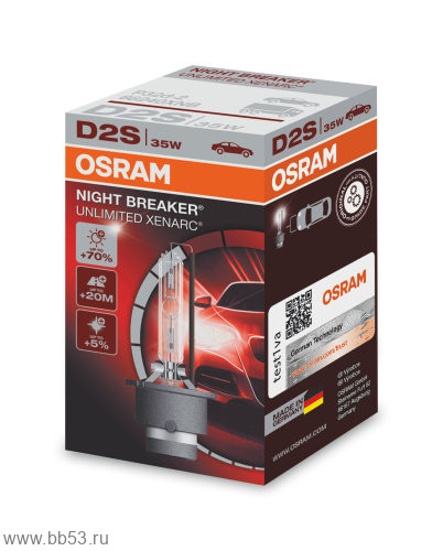 D2S Osram XENARC Night Breaker Unlimited +70% 66240XNB 35W 85V P32d-2 D2S Osram XENARC Night Breaker Unlimited +70% 66240XNB 35W 85V P32d-2