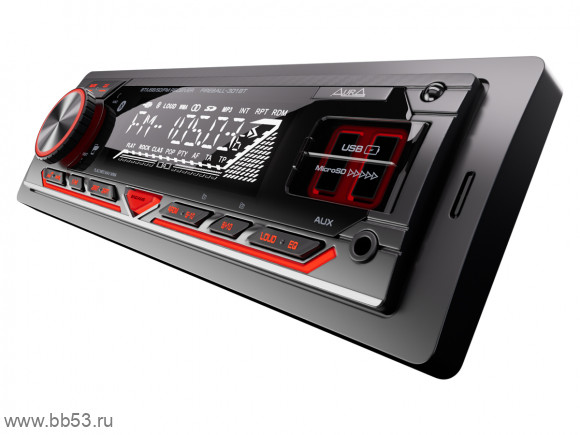 AURA AMH-301BT [без CD/BT/mp3/2USB/SD/EQ/2 RCA sub control/красная подсветка/несъемная панель]