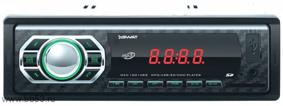 Swat MEX-1001UBG [без CD/mp3/front USB/SD/EQ/зеленая подсветка]
