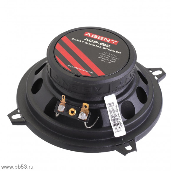 Abent ACP-132 [13см/2х пол. коакс./40Вт ном./80Вт макс./90Дб/85 - 20000 Гц]