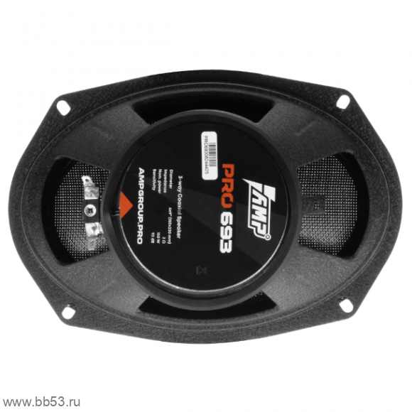AMP PRO 693 [6"x9"/3х полосн.коакс./150Вт ном./300Вт макс./92Дб/3 Ом/50 - 22000 Гц]