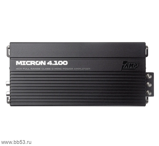 AMP MICRON 4.100 [RMS: 4x100W 2x300W (4 Ом) 4x150W (2 Ом)/180×85×39 мм]