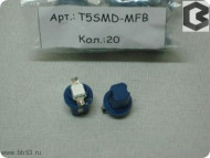 Лампа светодиодная Т5 (W2,0-4,6d) синяя, 1 SMD диод (б/цокольная малая) 12v патрон MFB