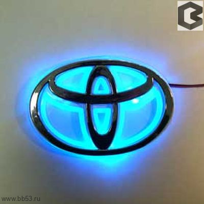 Эмблема Toyota светодиодная белая Эмблема Toyota светодиодная белая