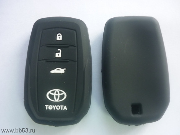 Чехол смарт ключа силикон 906 12 Toyota Smart, 12 Highlander Crown RAV4 3 кнопки