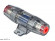 AURA FHM-6100 100А [miniANL колба + предохранитель для кабеля 4 AWG/никелированный]