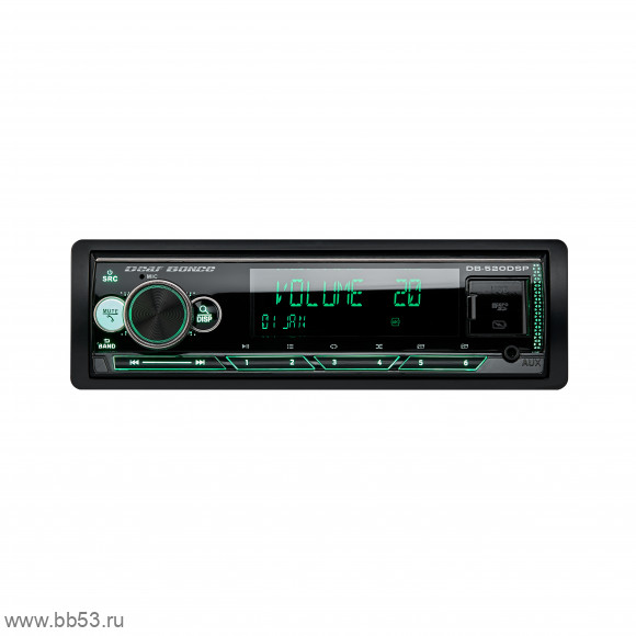 Deaf Bonce DB-520DSP [без CD/BT/mp3/USB/Type-C/EQ 28 полос/4 RCA sub control/ПРОЦЕССОР]