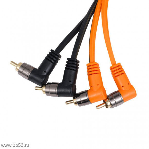 DL Audio Raven 4RCA 5m [5м./4-х канальный/угловые разъемы/OFC+ алюминий/межблочный кабель]