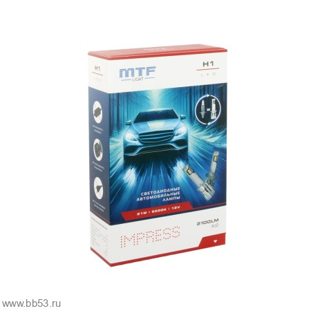 H1 MTF Light IMPRESS комплект светодиодных ламп 6000K/12V/21W/2100Lm/2шт.