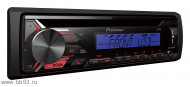 Pioneer DEH-1900UBB [mp3/front USB/front AUX in/EQ/1 RCA/красная подсветка+синий дисплей/2017]